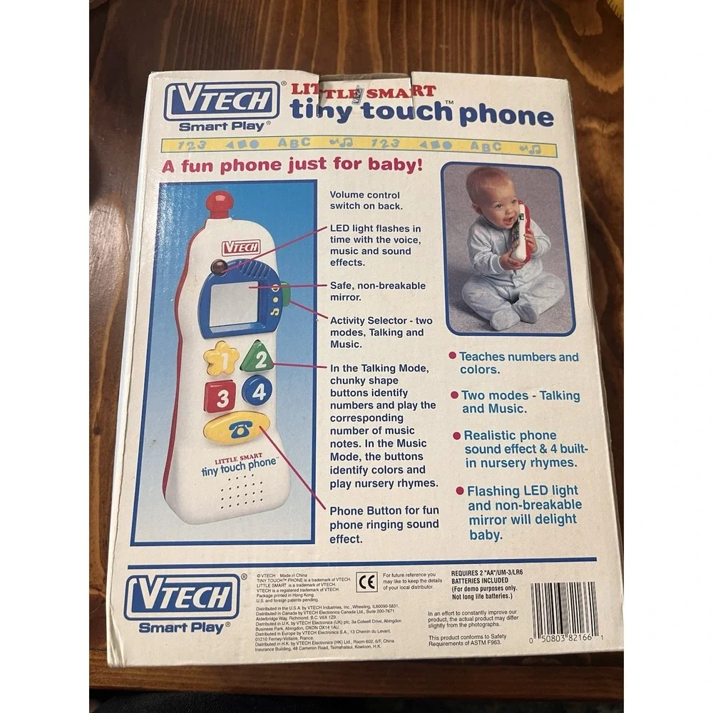 New! Vintage VTech Little Smart TINY TOUCH PLUS‎ Phone - Deadstock